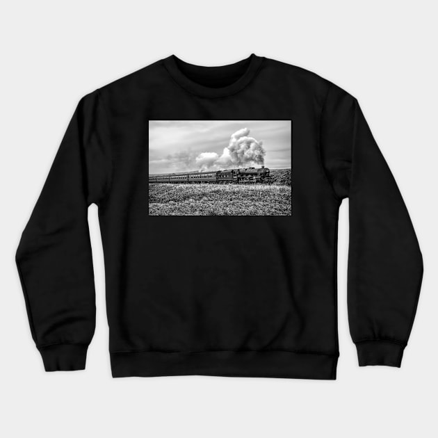 LMS Black Five - Black and White Crewneck Sweatshirt by SteveHClark